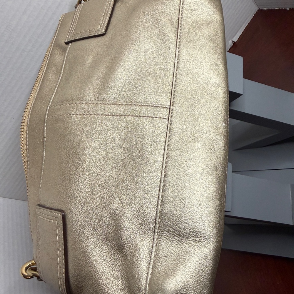 Coach Metallic Gold Shoulder Bag - Picture 3 of 5